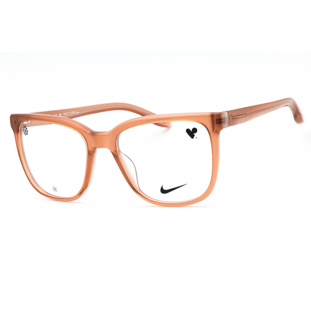 NWT Nike NIKE 7166 272 Brown Rectangle Eyeglasses 53mm